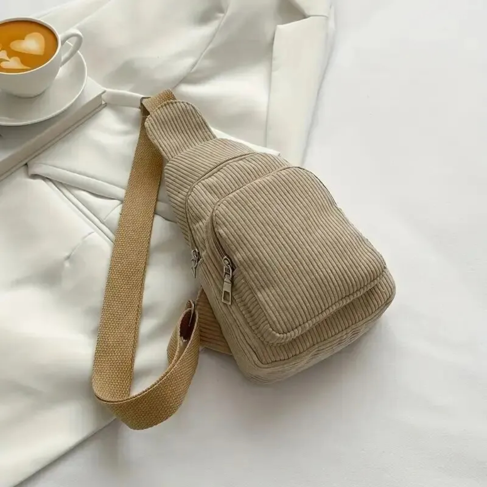Sling Backpack Shoulder - Винтажная вельветовая сумка через плечо, нагрудная
